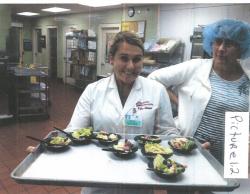 Image of Kylie Johnson, 2012 Class Intern during Food Service Management Rotations.